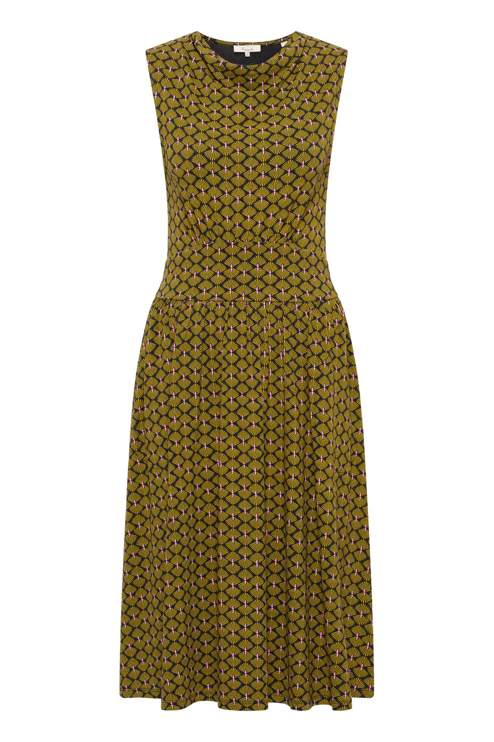 Tranquillo Kleid "Albaa" grün/olive gemustert