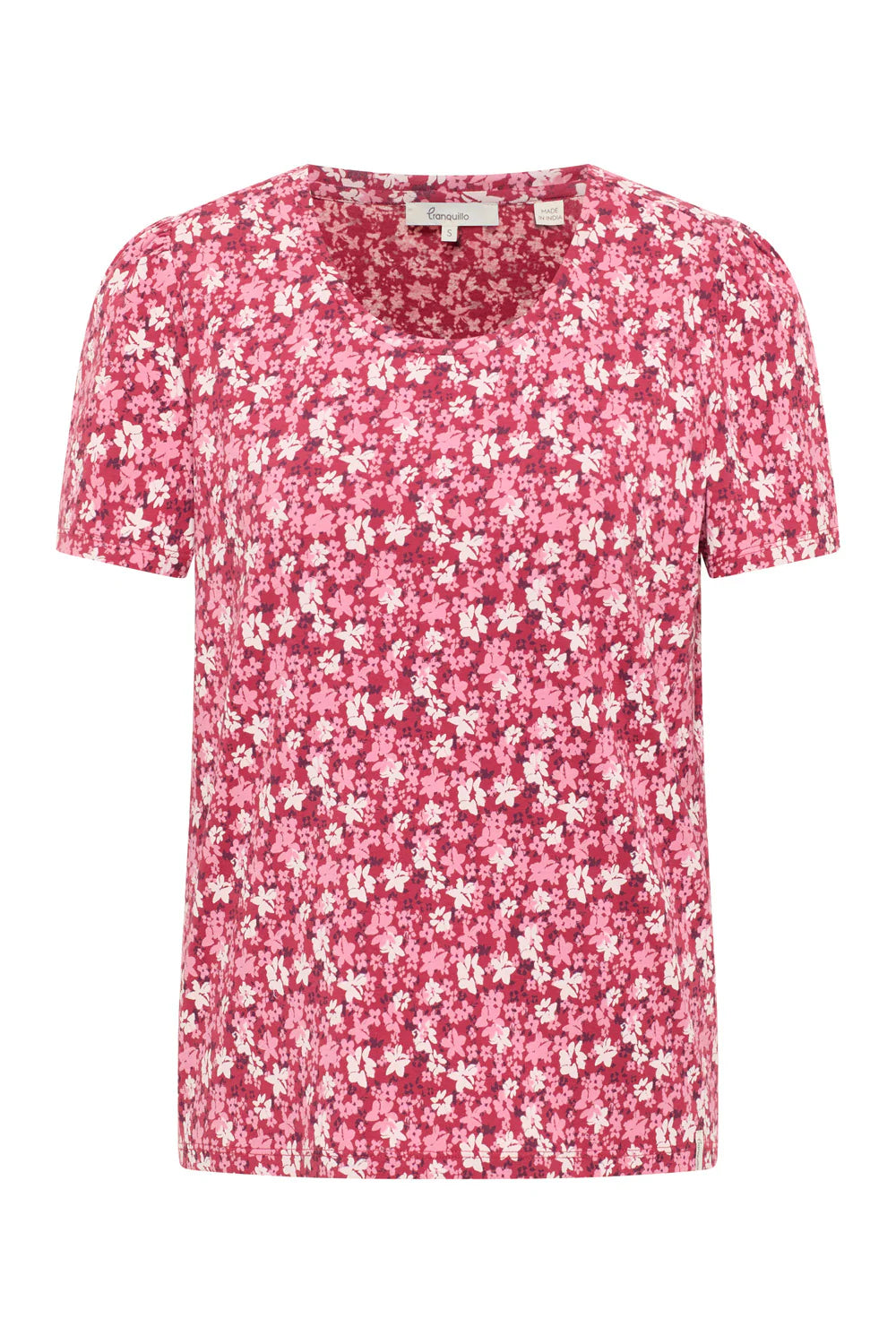 Tranquillo T-Shirt "Laraa" rot weiß geblümt