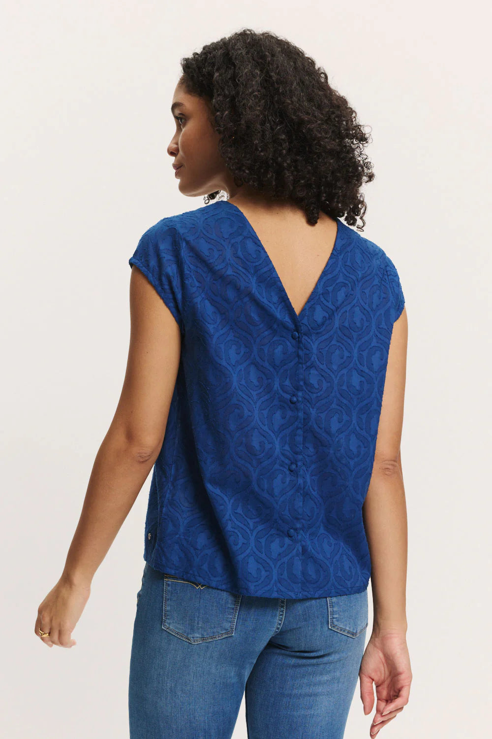 Tranquillo Bluse "Lunaa" blau
