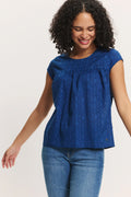 Tranquillo Bluse "Lunaa" blau