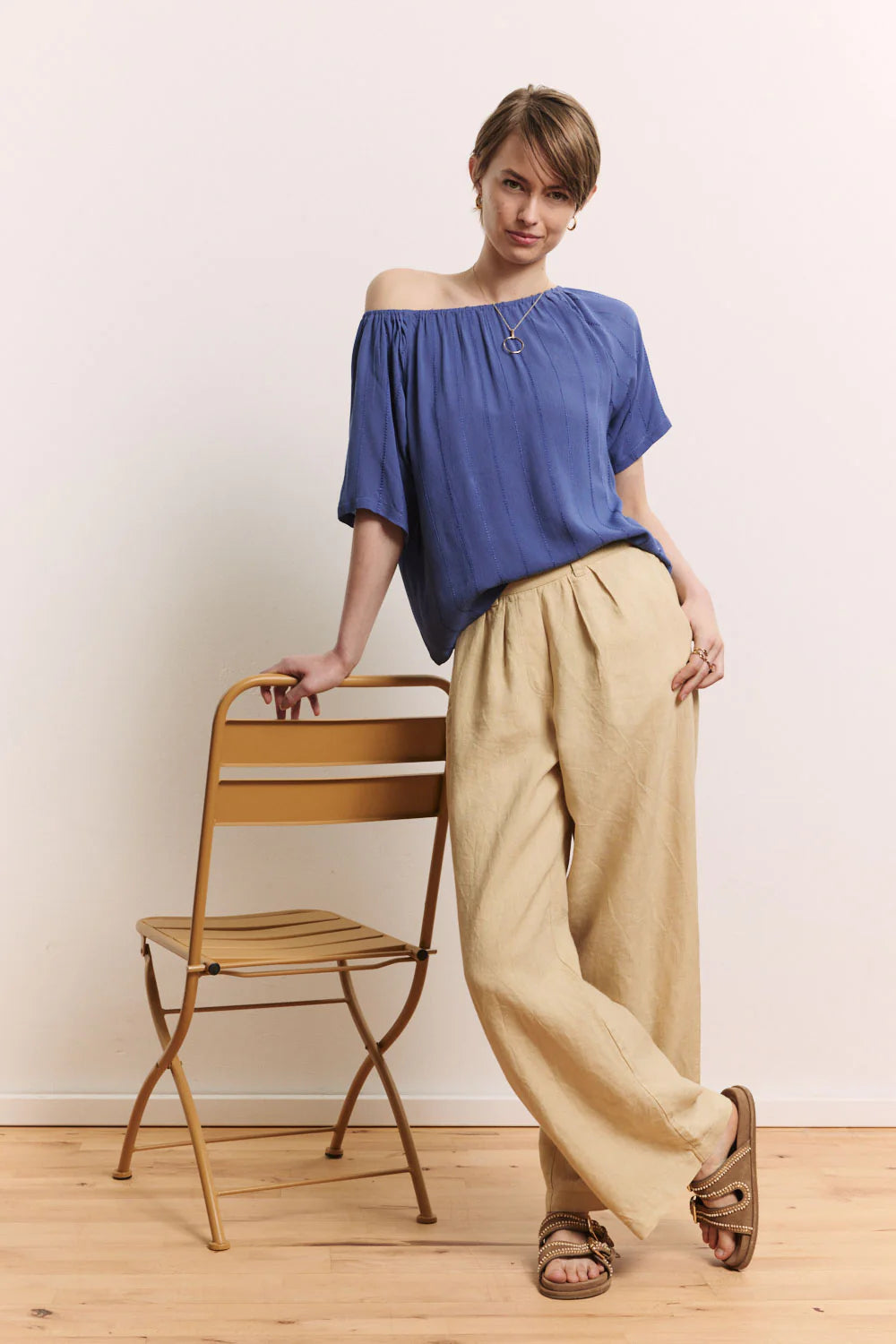 Tranquillo Bluse "Ruuth" blau