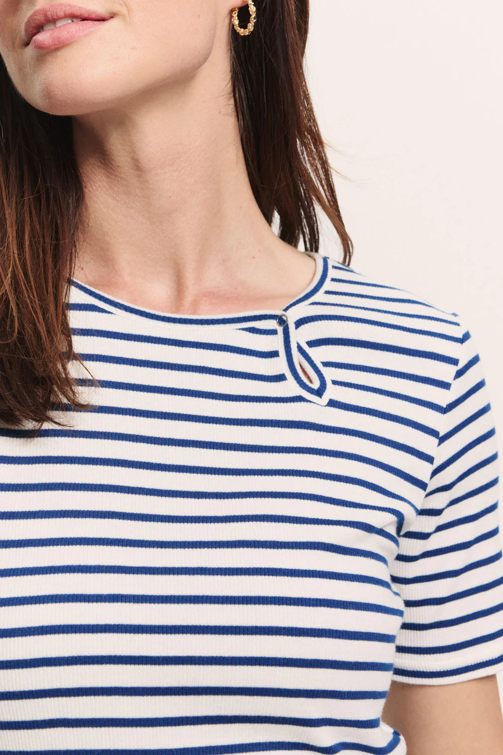 Tranquillo T-Shirt "Lillyy" blau streifen
