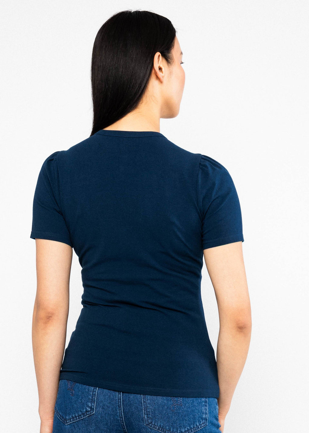 Blutsgeschwister Shirt "Criss Cross Coeur" blau