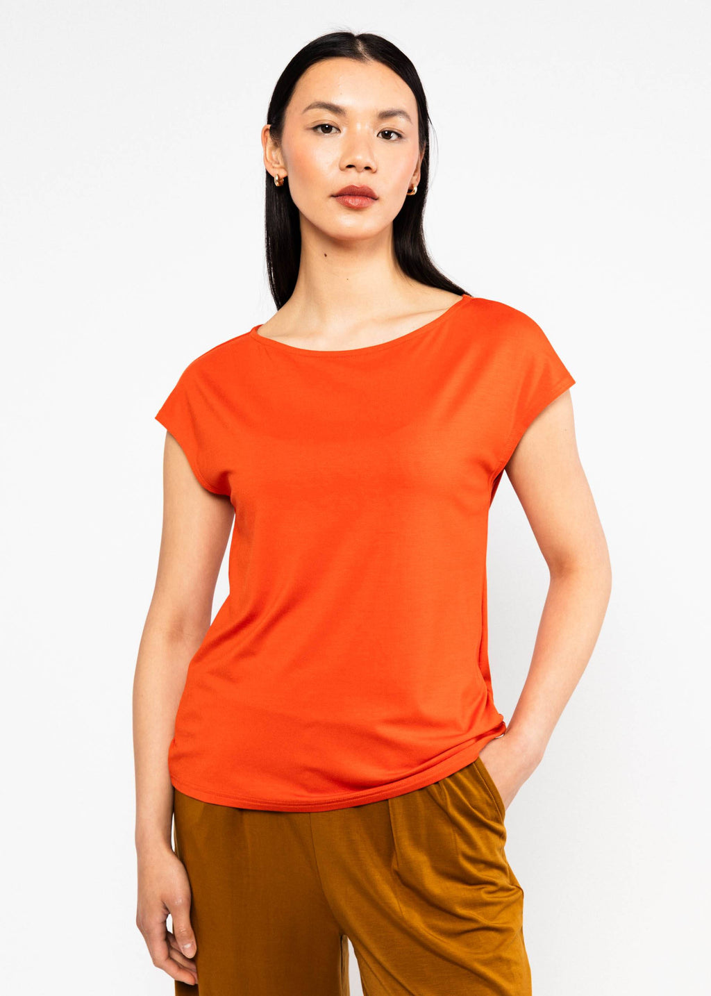 Blutsgeschwister Shirt "Breezy Flowgirl" orange