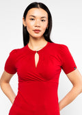 Blutsgeschwister Shirt "Criss Cross Coeur" rot