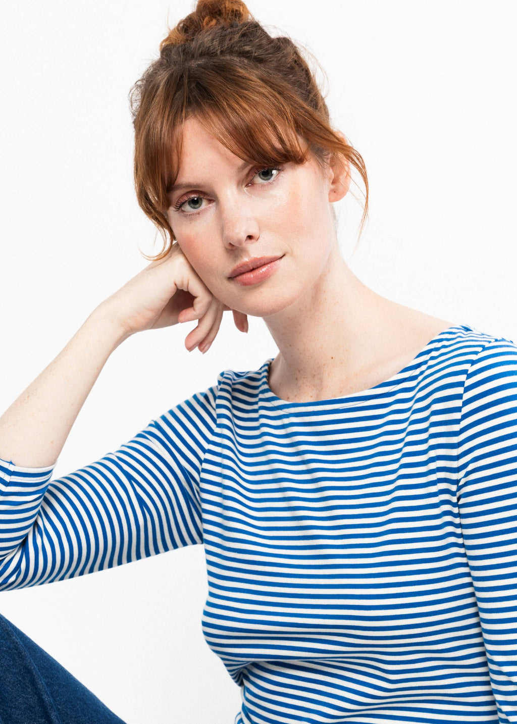 Blutsgeschwister Shirt "Oh Marine" blau/weiß gestreift