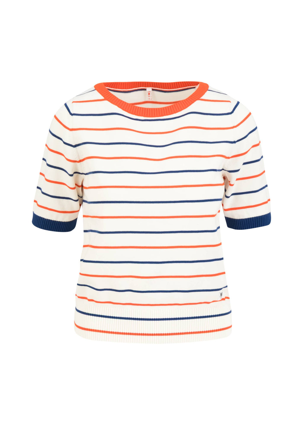 Blutsgeschwister Strick-T-Shirt "Pretty Preppy" weiß/blau gestreift