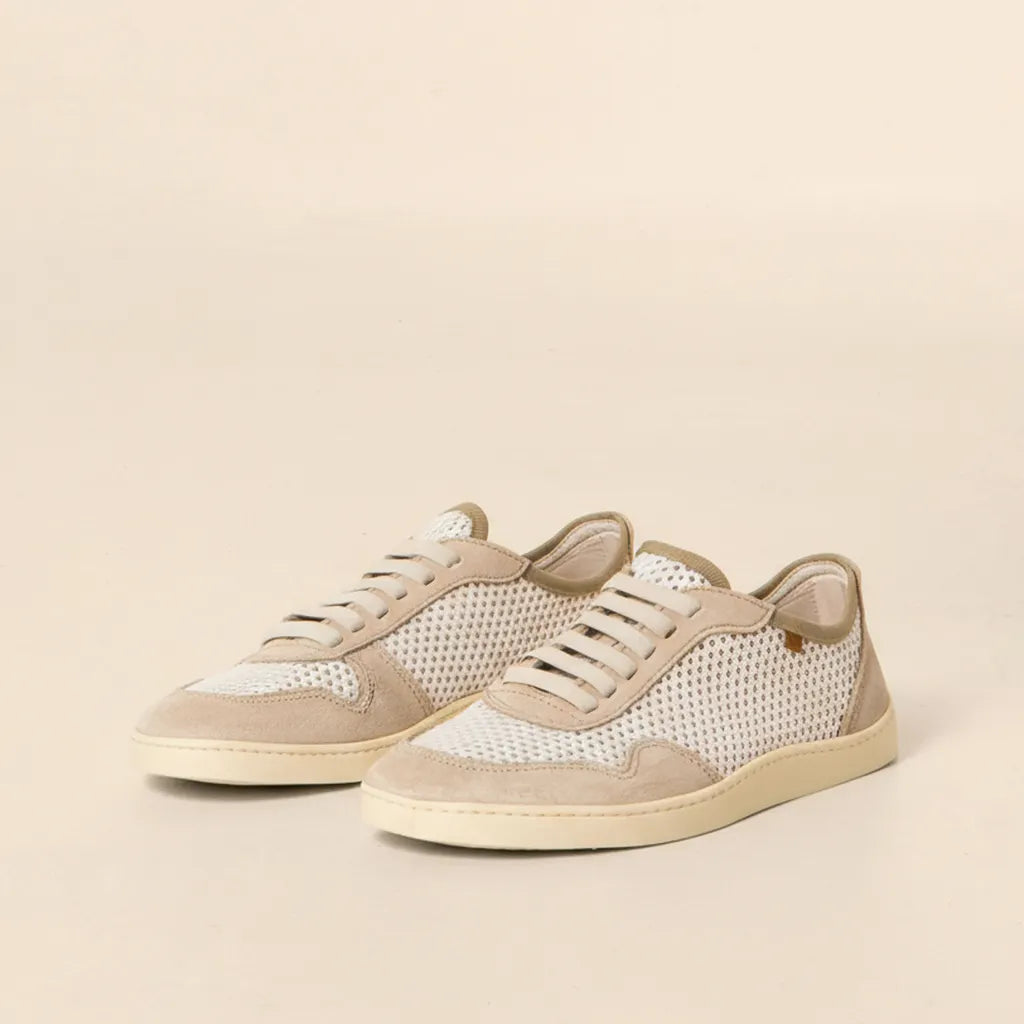 El Naturalista Barfußschuh Sneaker aus Gazematerial weiß