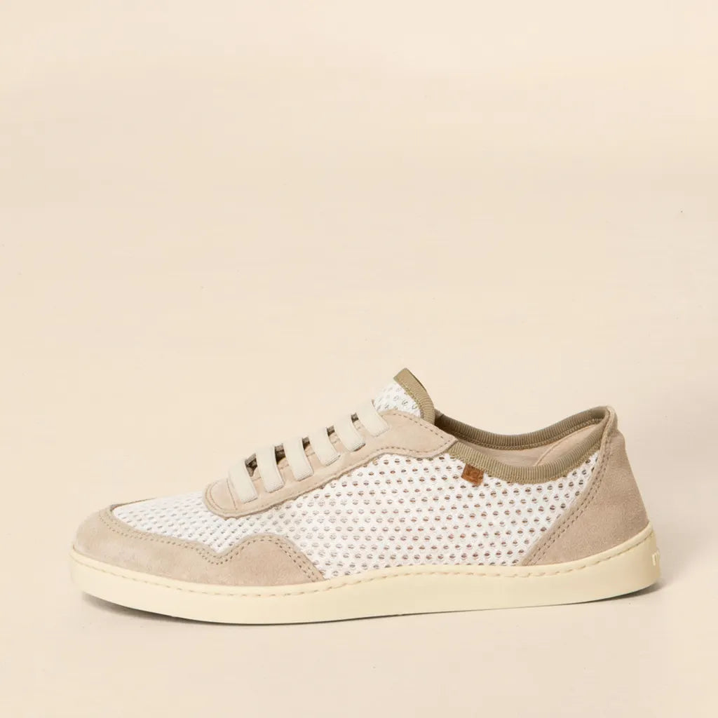 El Naturalista Barfußschuh Sneaker aus Gazematerial weiß