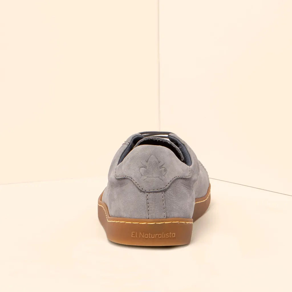 El Naturalista Barfußschuh Sneaker "Nobuck Lavado" grau/blau