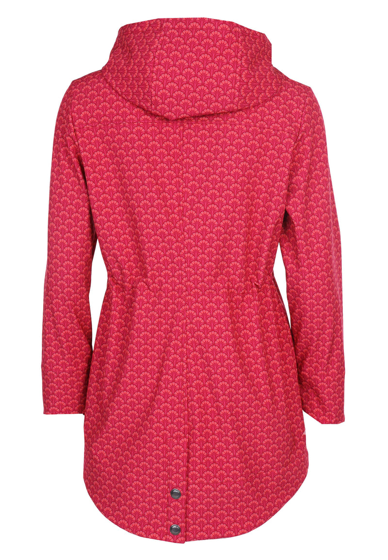 Sorgenfri Softchelljacke rot/gemustert