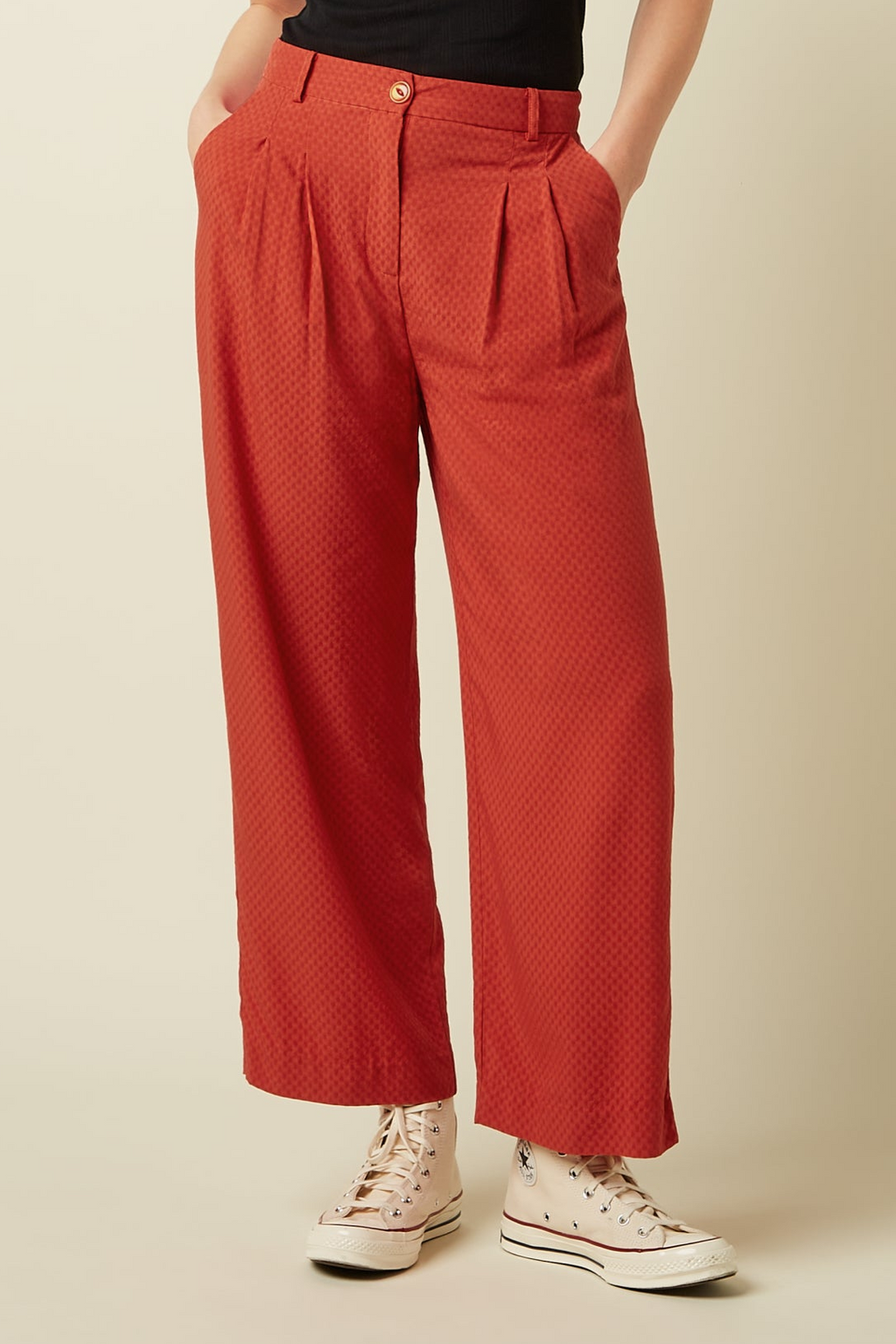 King Louie Hose "Fintan" rot/orange