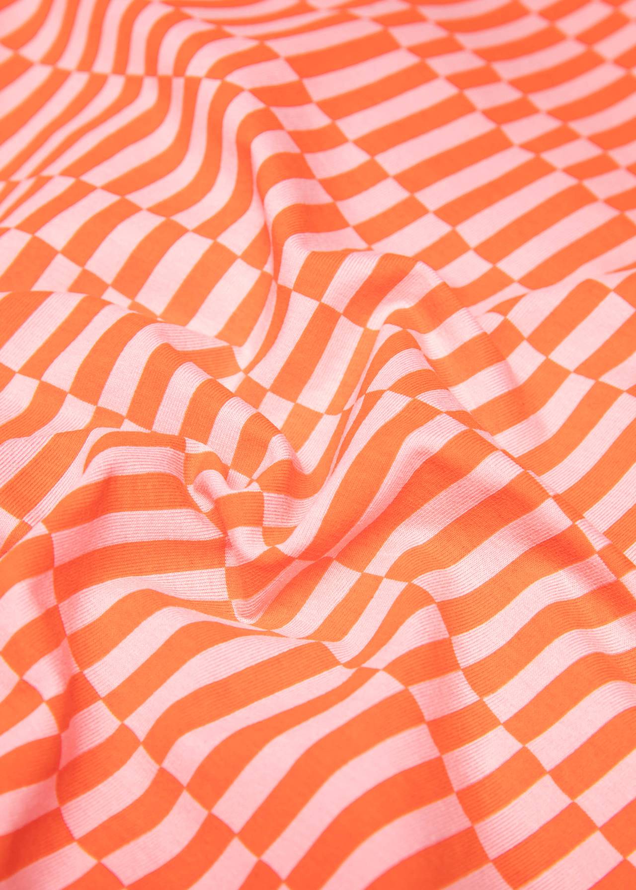 Blutsgeschwister Shirt "Mon Solei Cache" orange/rosa gemustert