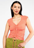 Blutsgeschwister Shirt "Parasolista" orange/rosa gemustert