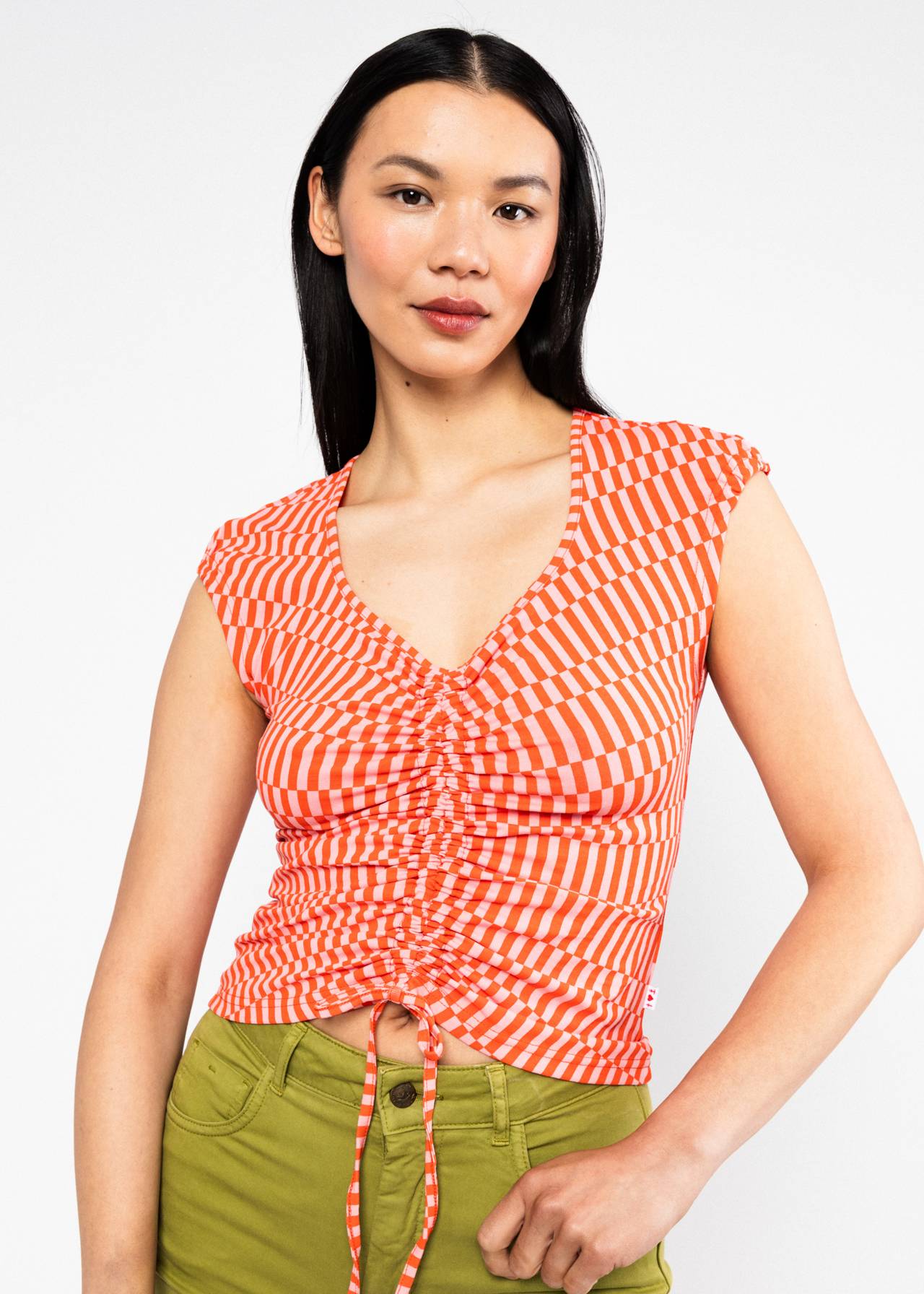 Blutsgeschwister Shirt "Parasolista" orange/rosa gemustert