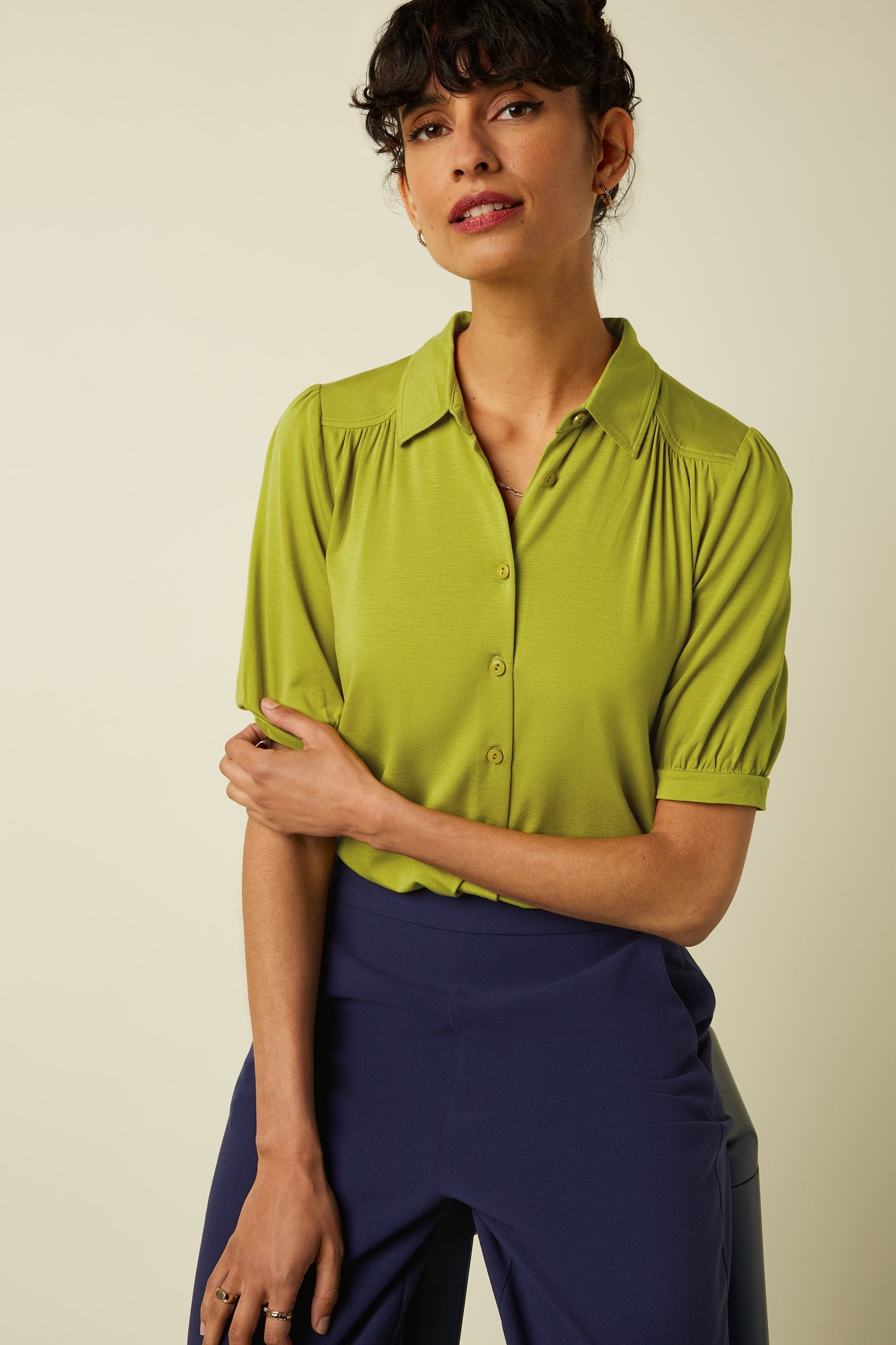 King Louie Bluse "Carina" grün
