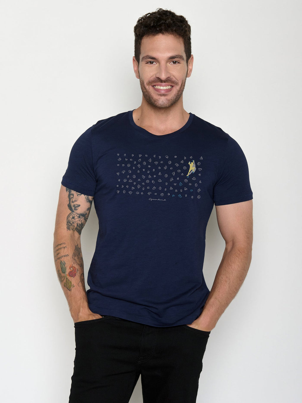 Greenbomb T-Shirt blau/Klettern