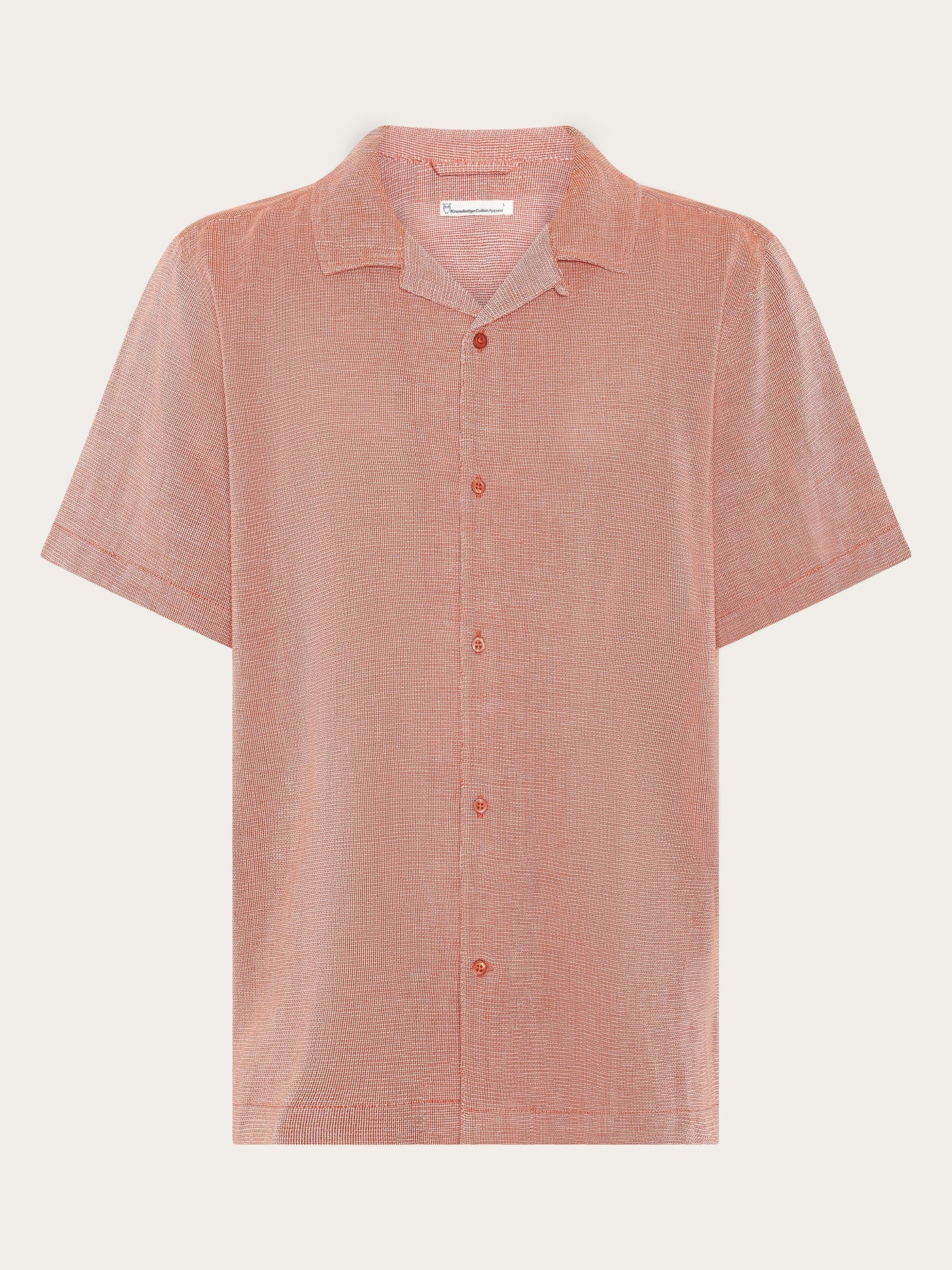 Knowledge Cotton Hemd kurzarm orange
