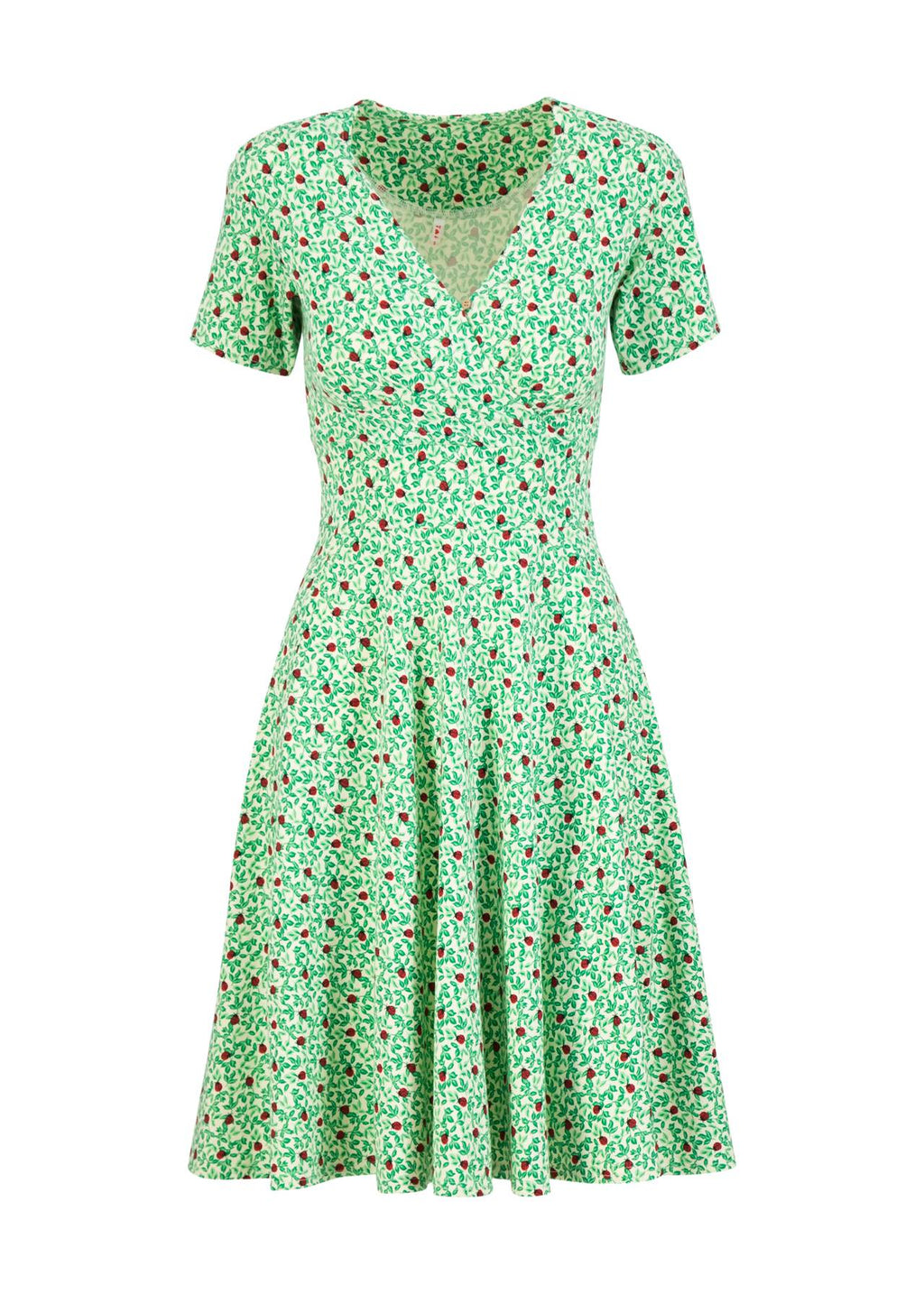 Blutsgeschwister Kleid "Shalala Tralala Spring" grün/Marienkäfer