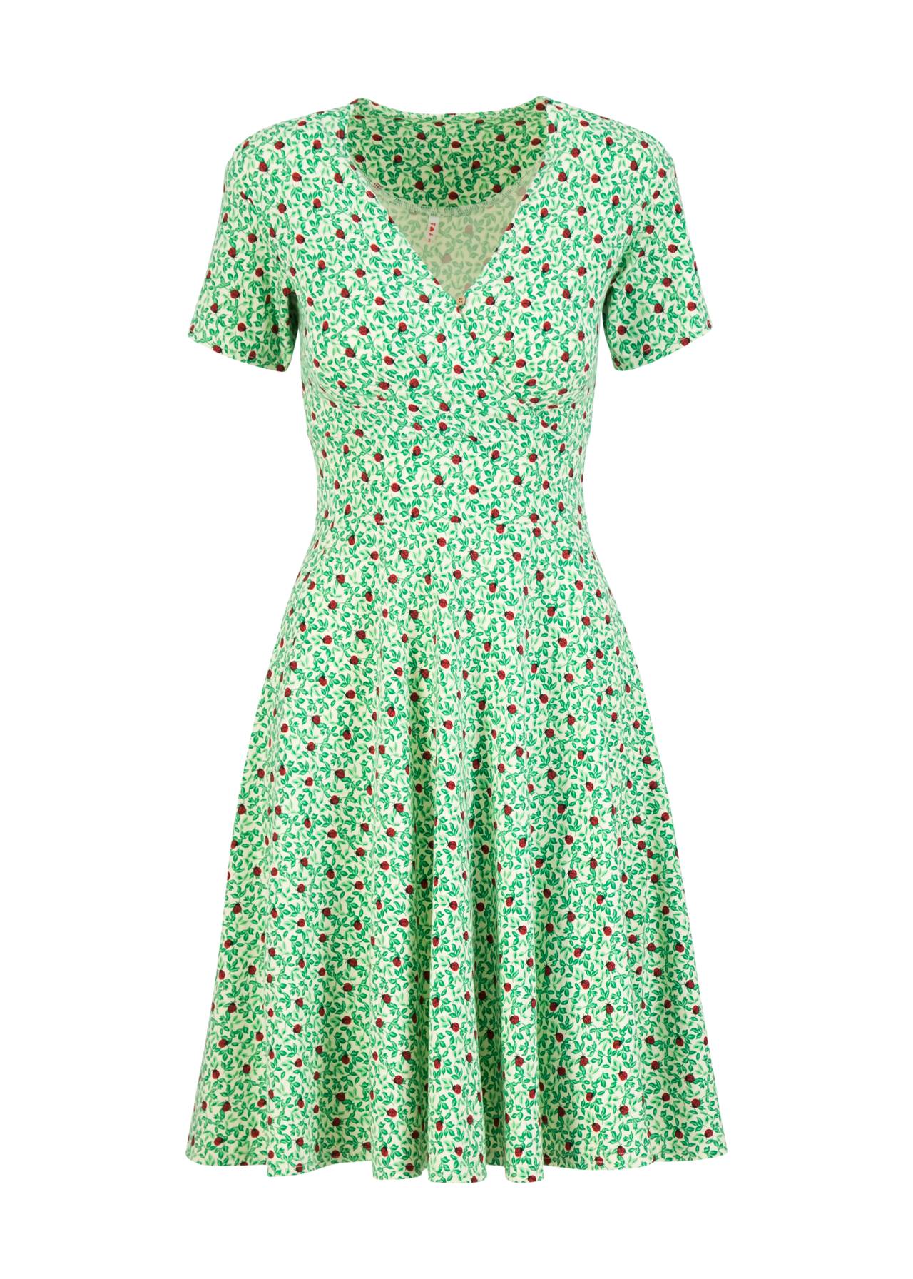 Blutsgeschwister Kleid "Shalala Tralala Spring" grün/Marienkäfer