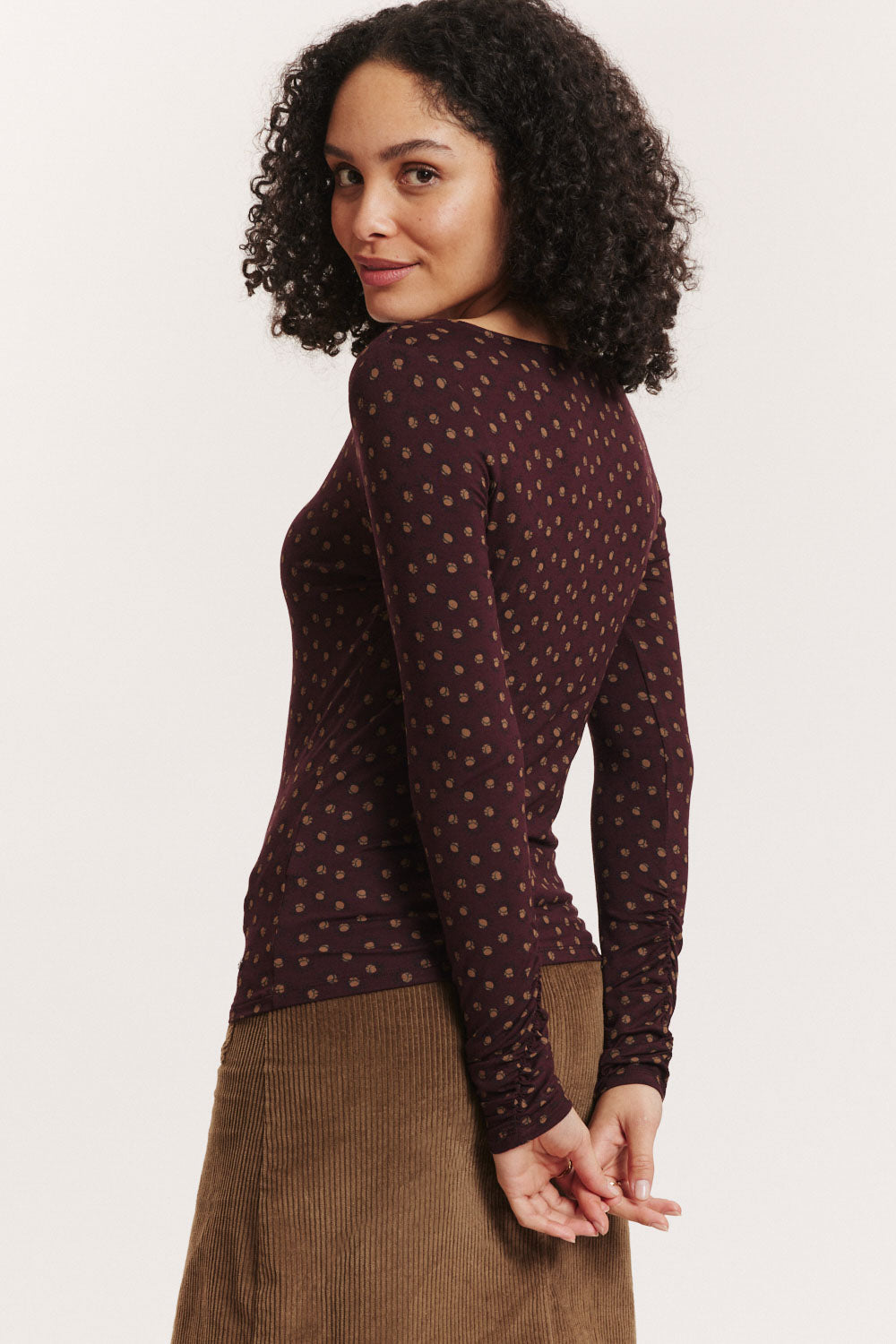 Tranquillo Shirt "Belindaa" braun/gemustert