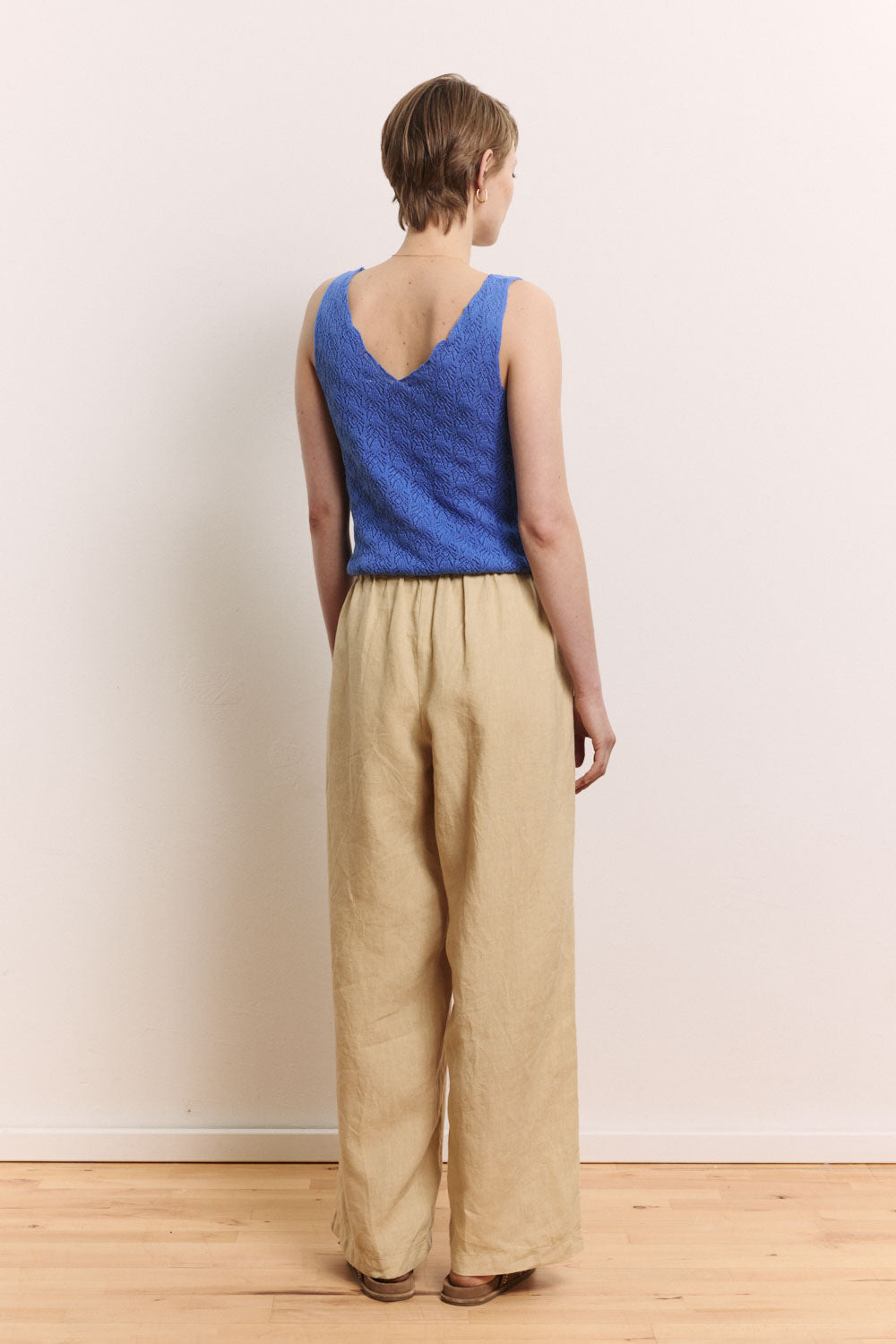 Tranquillo Hose aus Leinen "Rooxy" beige