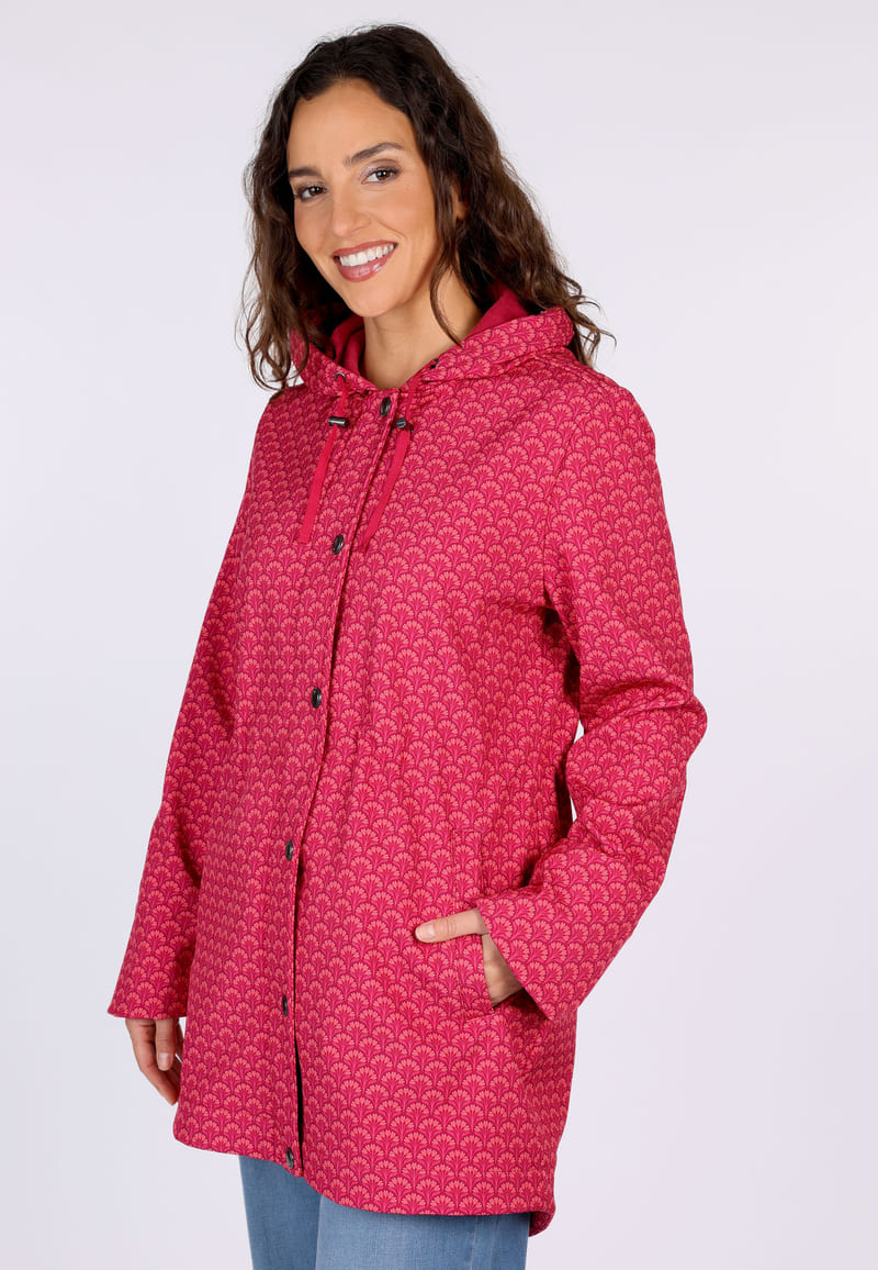 Sorgenfri Softchelljacke rot/gemustert