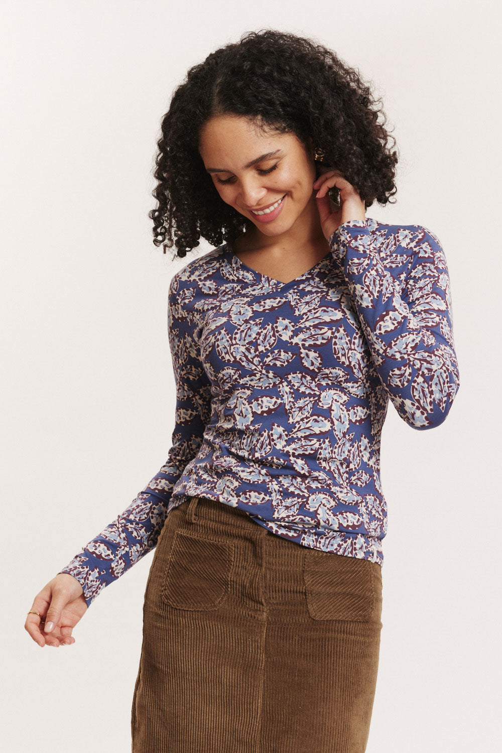 Tranquillo Shirt "Sissii" blau/gemustert