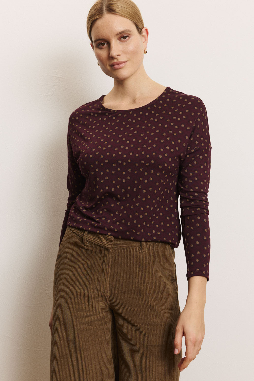 Tranquillo Shirt "Felicee" braun/gemustert