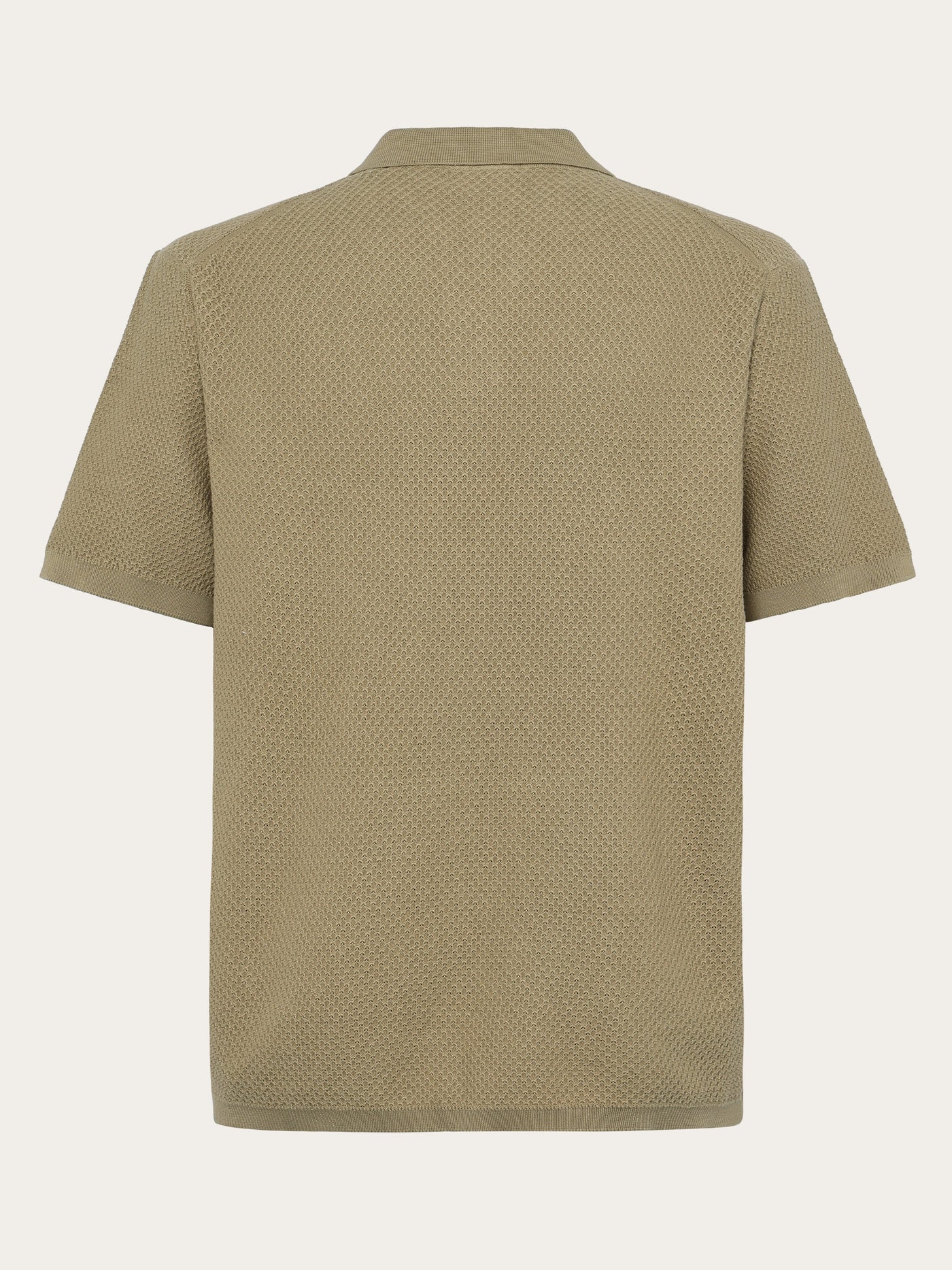 Knowledge Cotton Polo-Shirt aus Strick beige