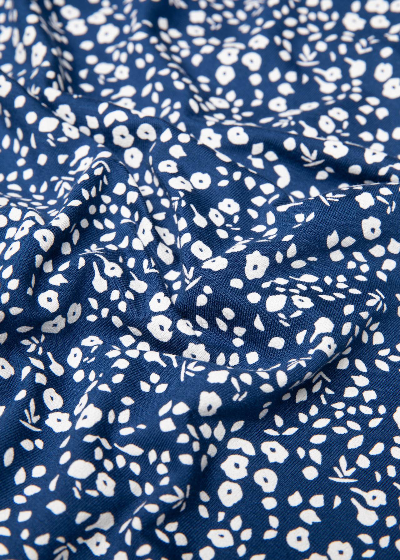 Blutsgeschwister Kleid "La vie est belle" blau/weiß geblümt