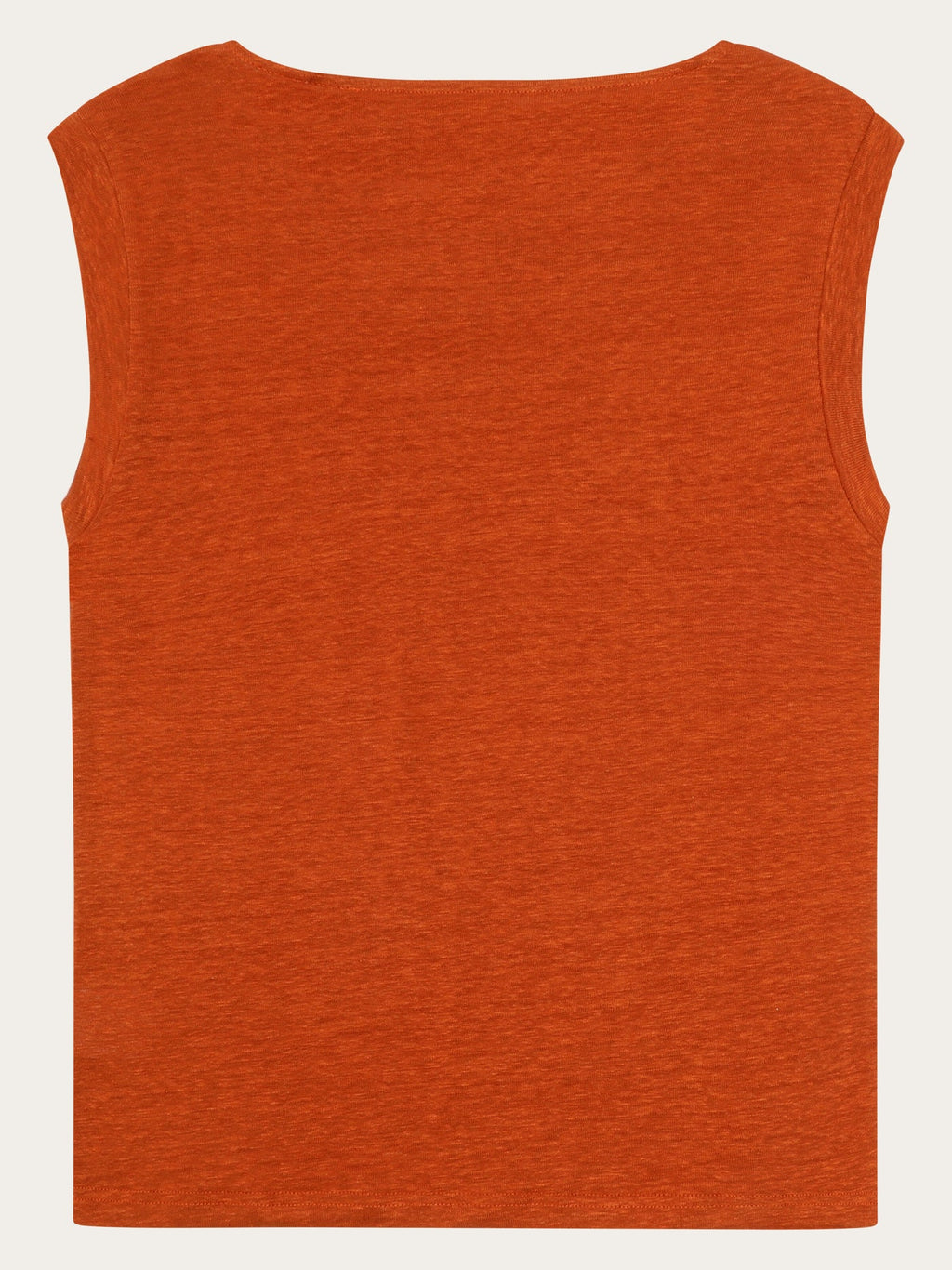 Knowledge Cotton Shirt aus Leinen orange