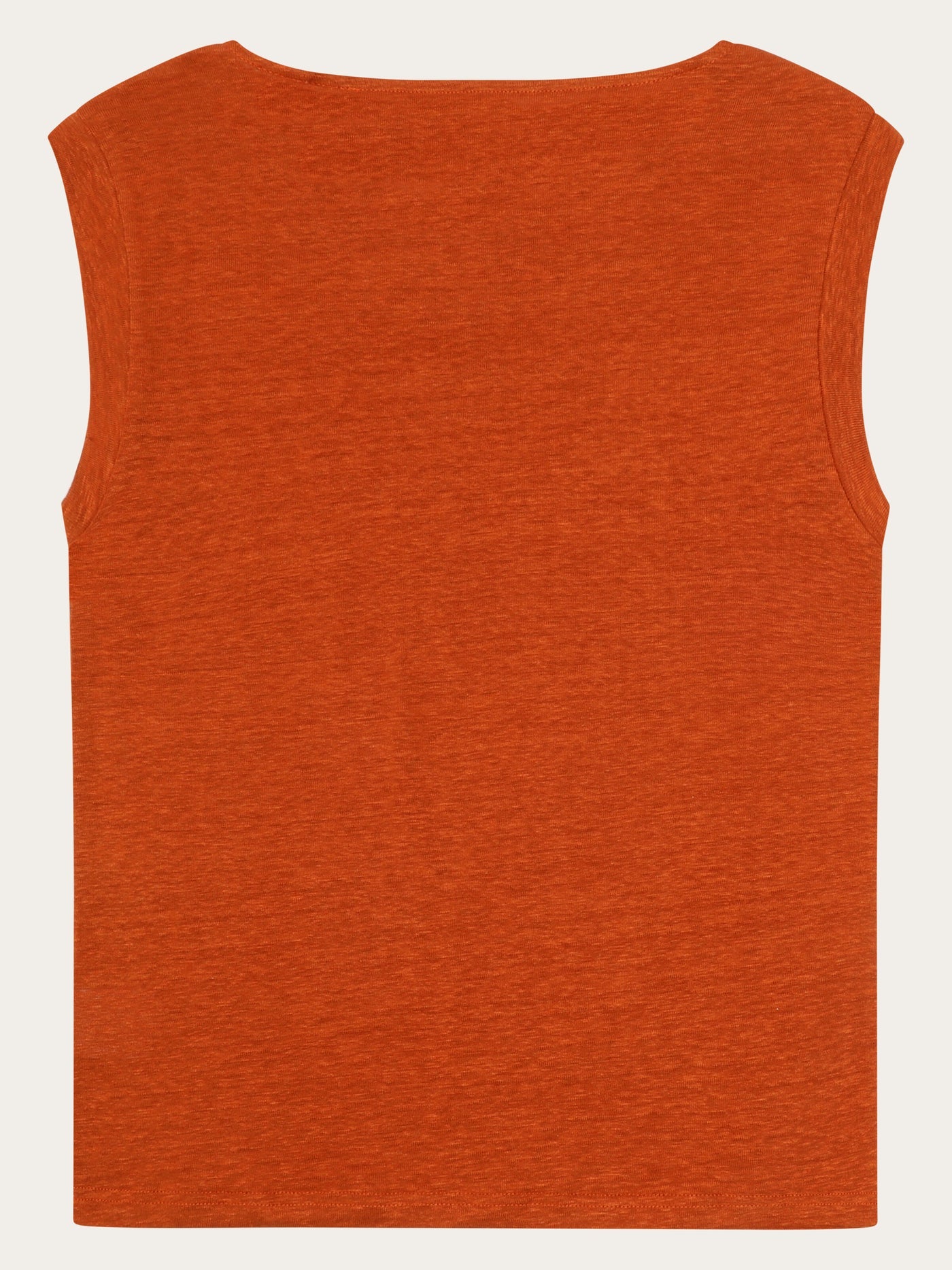 Knowledge Cotton Shirt aus Leinen orange