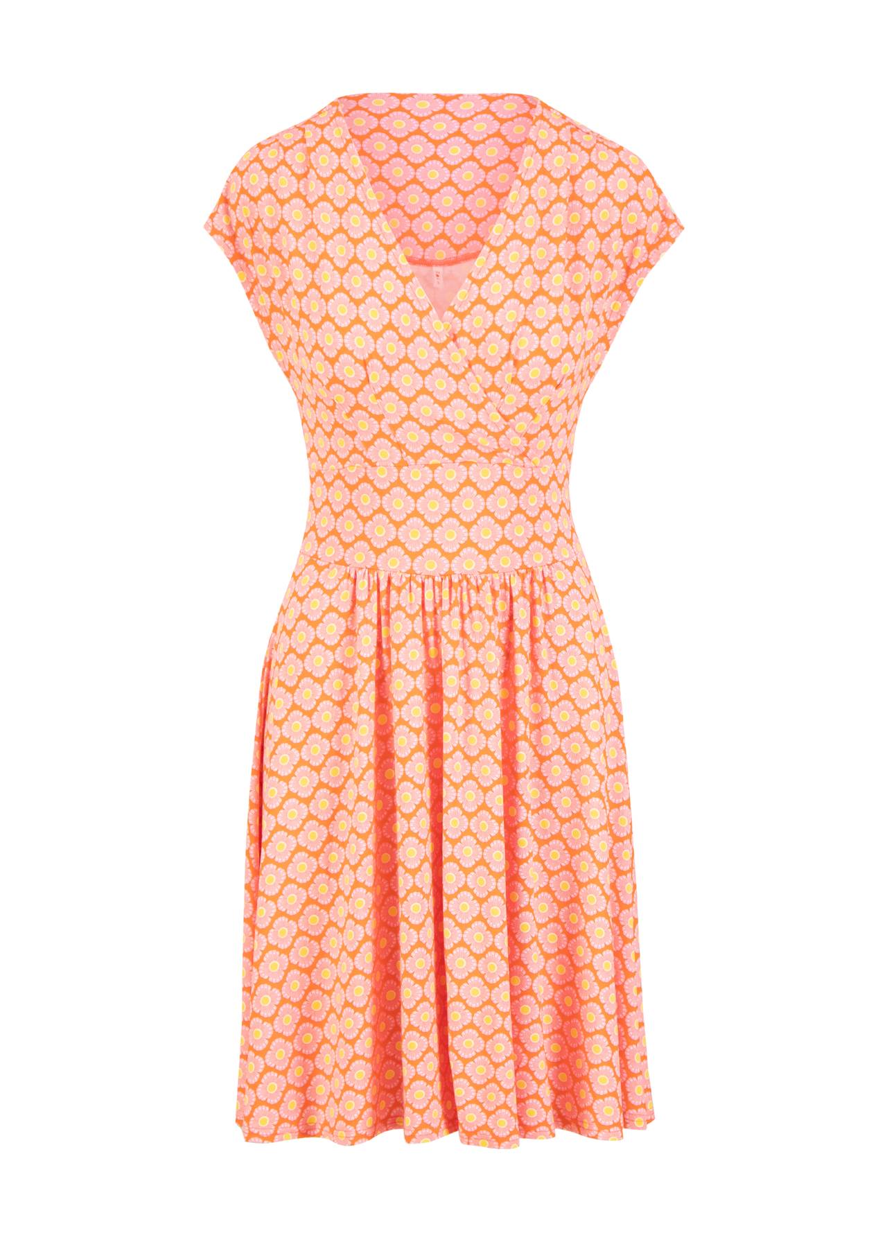 Blutsgeschwister Kleid "La vie est belle" orange/gelb geblümt