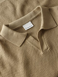 Knowledge Cotton Polo-Shirt aus Strick beige