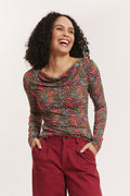Tranquillo Shirt "Belindaa" rosa/bunt gemustert