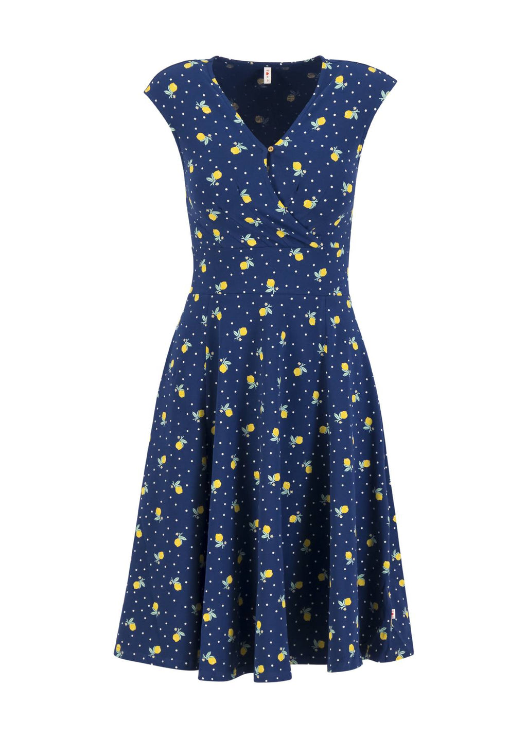 Blutsgeschwister Kleid "Shalala Tralala in Love" blau/Zitrone