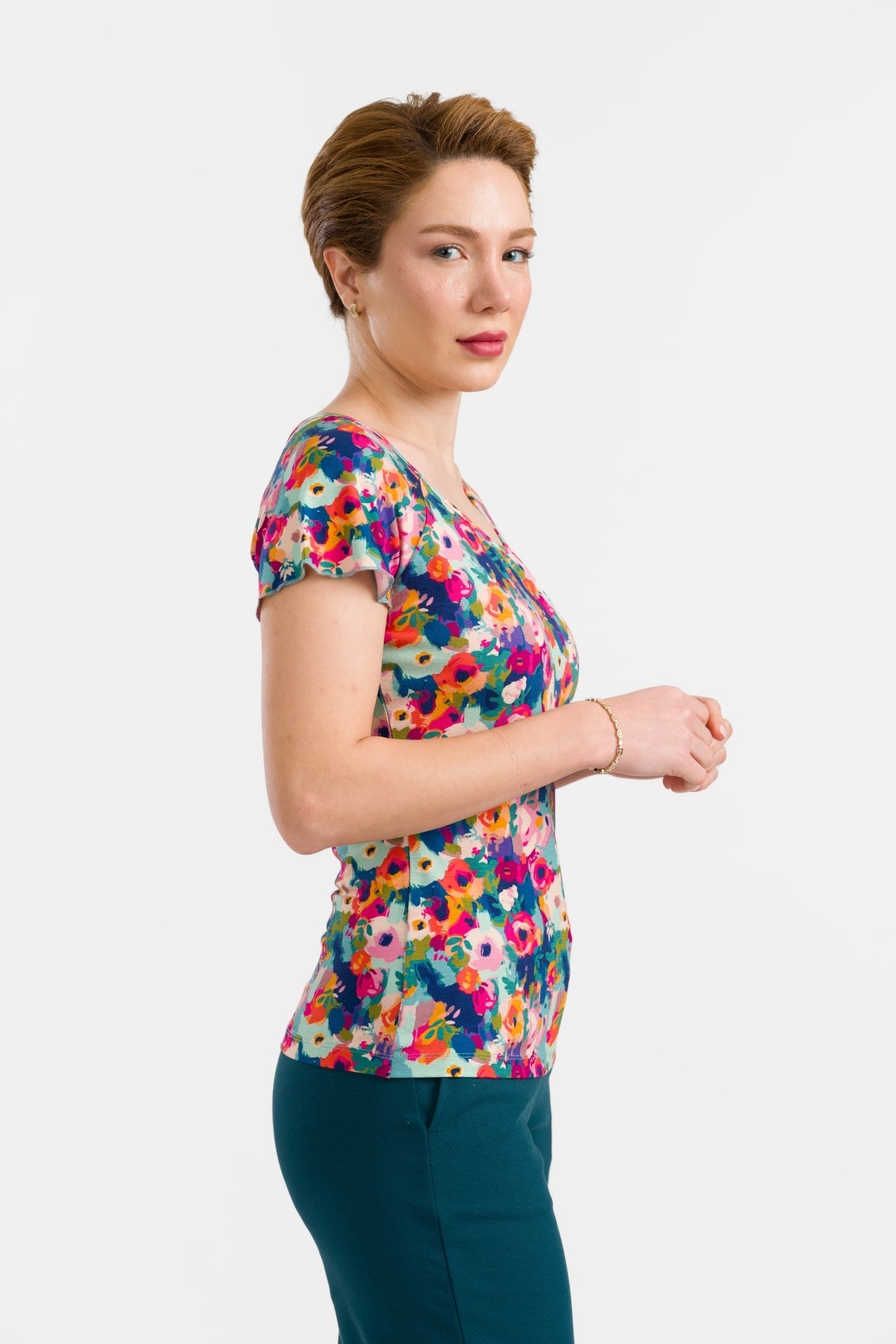 Lalamour Shirt "Butterfly" bunt/geblümt
