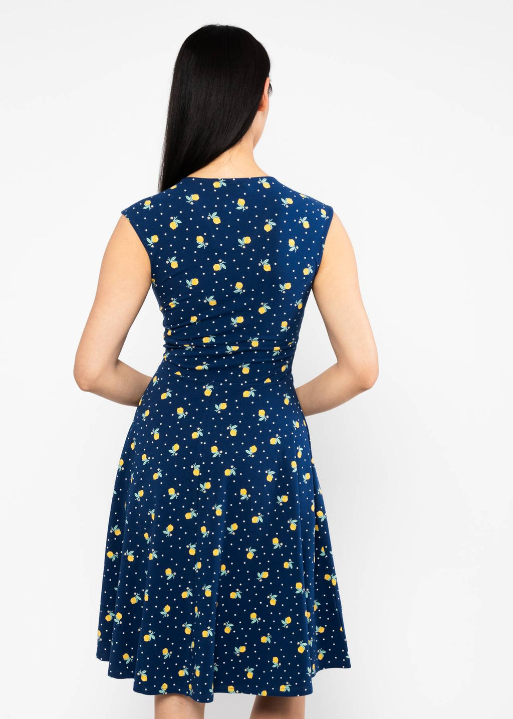 Blutsgeschwister Kleid "Shalala Tralala in Love" blau/Zitrone