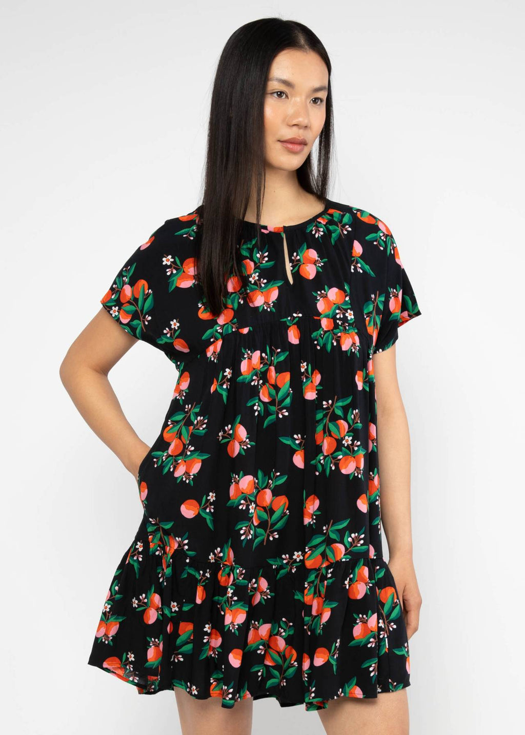 Blutsgeschwister Kleid "Seeds of Love" schwarz/gemustert