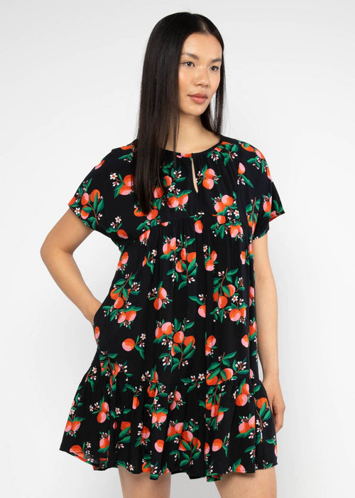 Blutsgeschwister Kleid "Seeds of Love" schwarz/gemustert