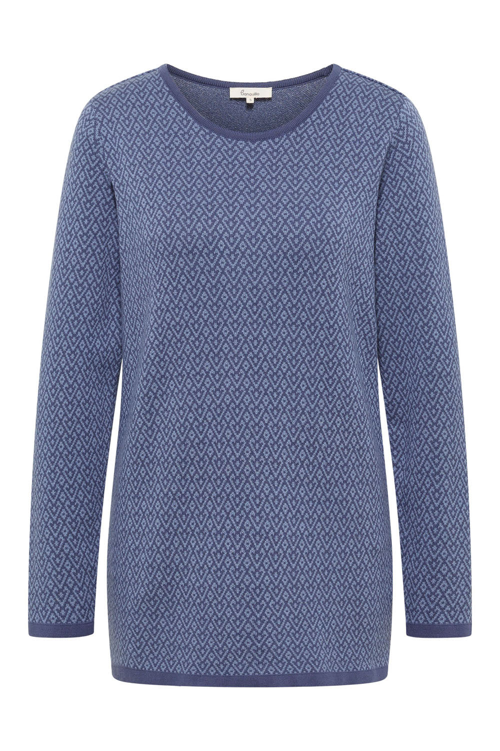 Tranquillo Pullover "Lolaa" blau/gemustert