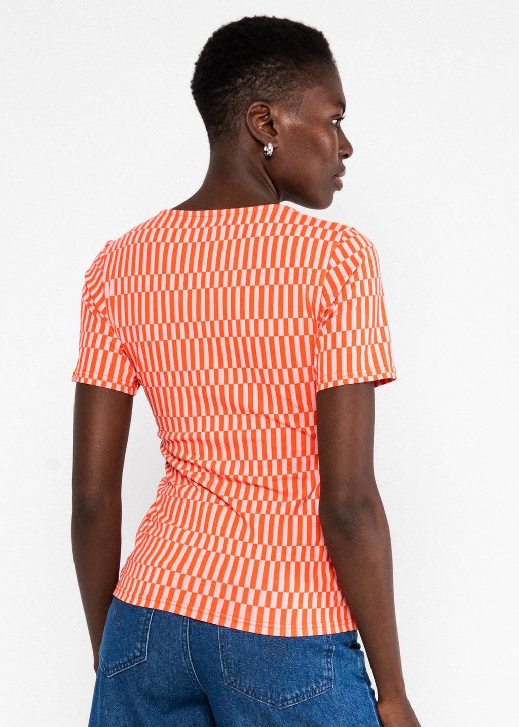 Blutsgeschwister Shirt "Mon Solei Cache" orange/rosa gemustert