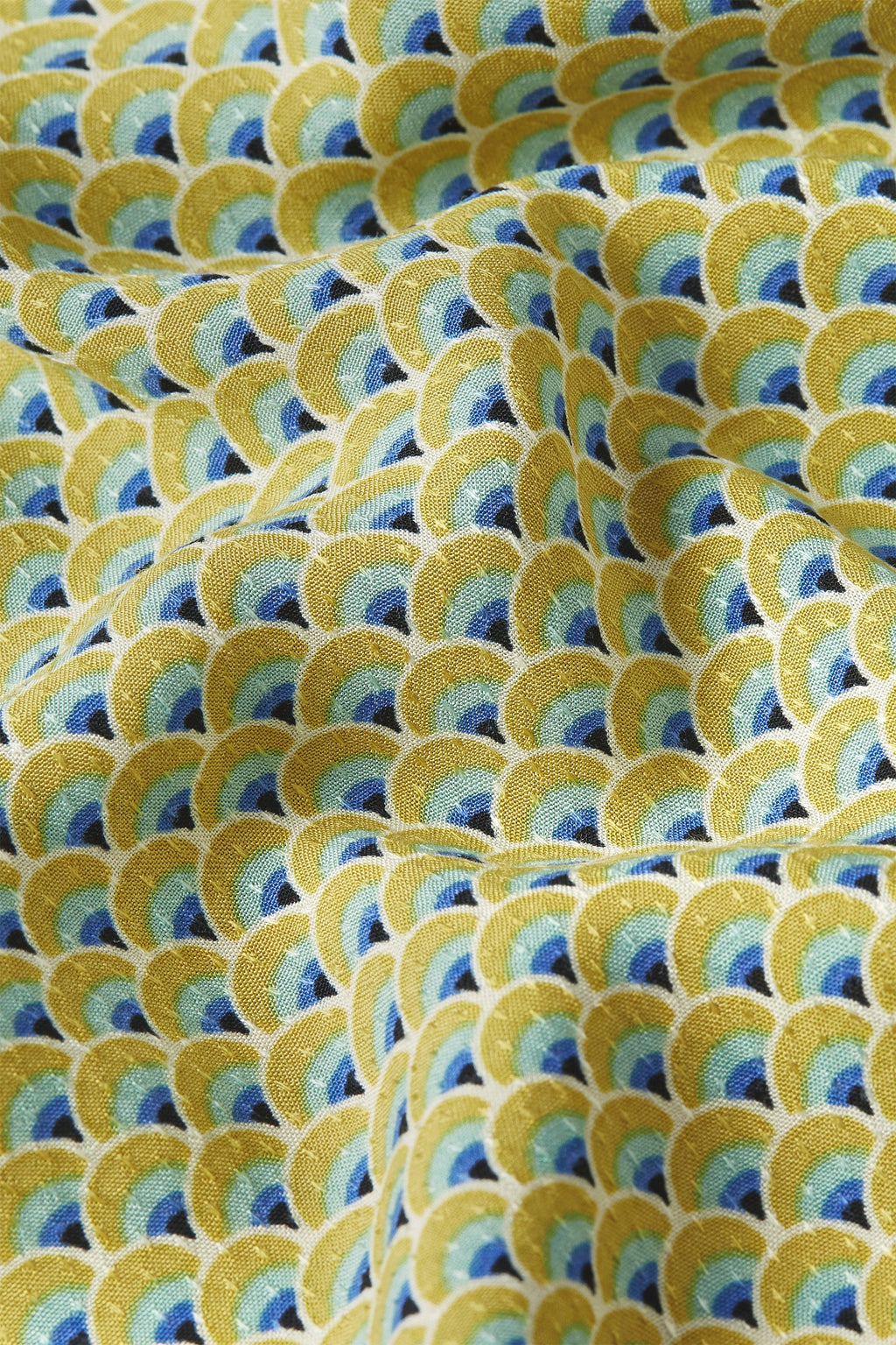 King Louie Hose "Antonia" grün/blau gemustert