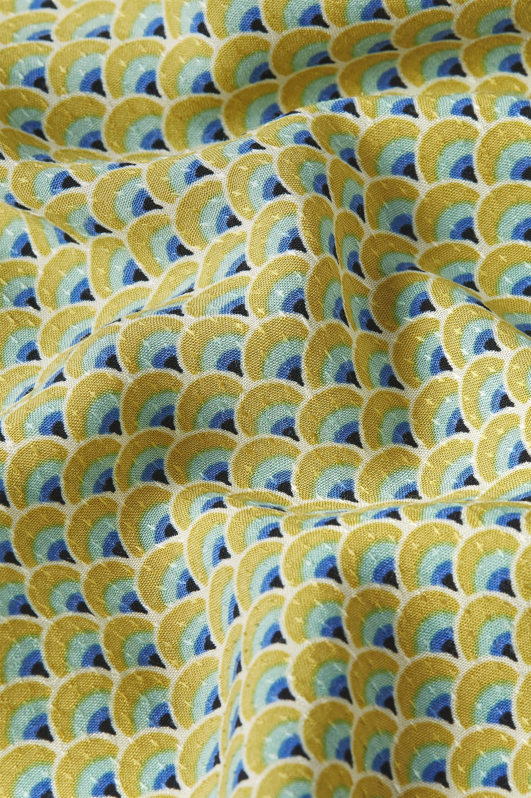 King Louie Hose "Antonia" grün/blau gemustert