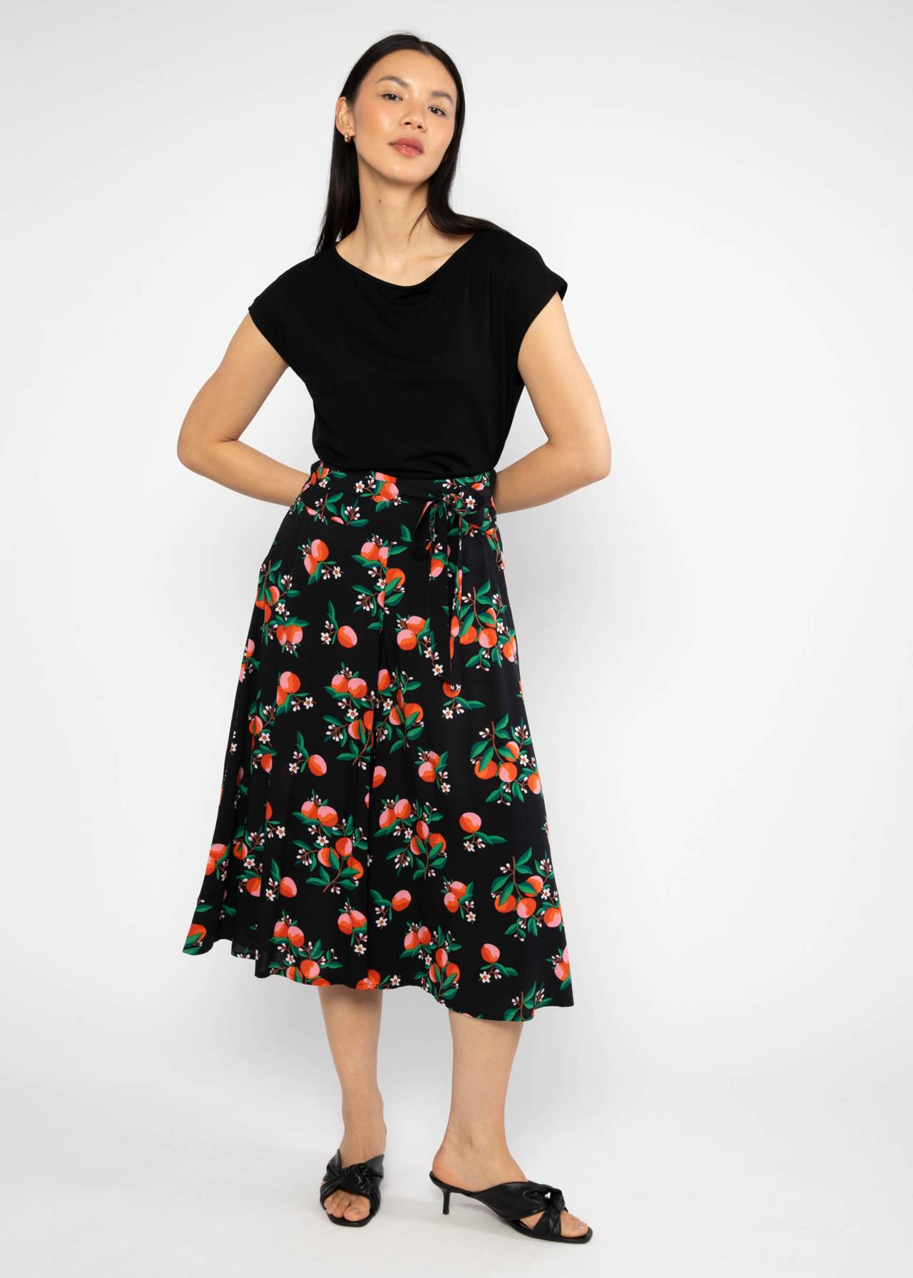 Blutsgeschwister Hose "Flotte Culottes" schwarz/gemustert