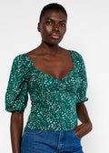 Blutsgeschwister Shirt "The Picnickeress" grün/gemustert