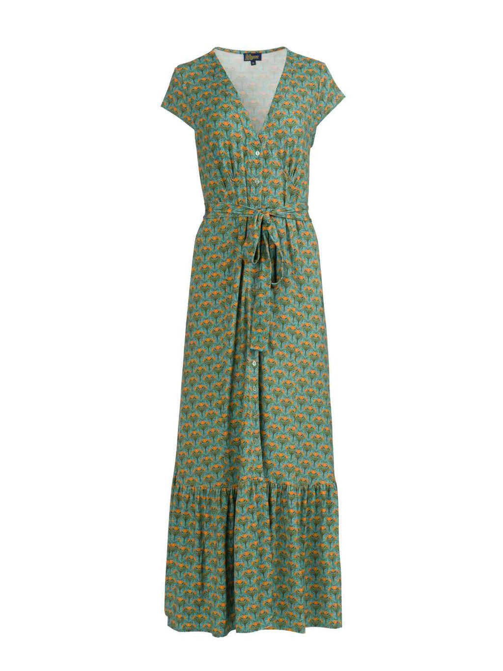 Lalamour Kleid "Maud" grün/gemustert