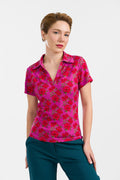 Lalamour Shirt "Suzy" pink/rot geblümt