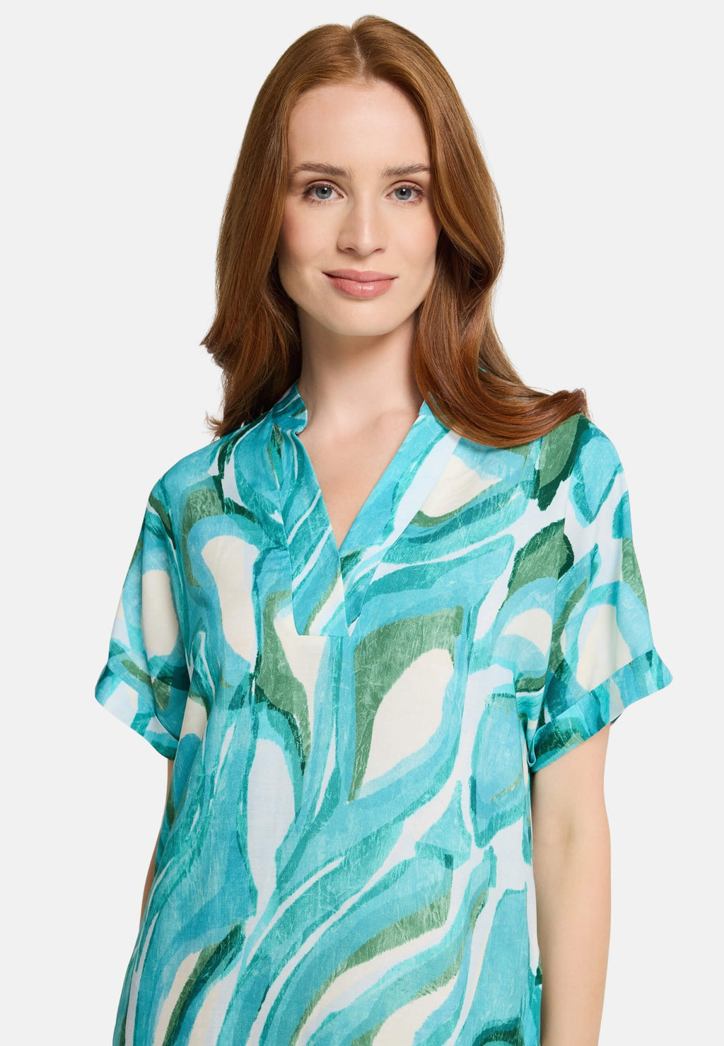 Modee Kleid türkis/gemustert